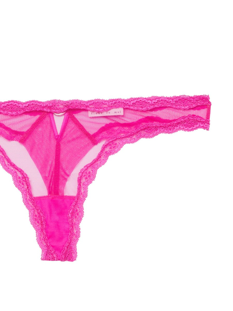 Fleur du Mal: Sheer Tulle Thong - XL, Last One!