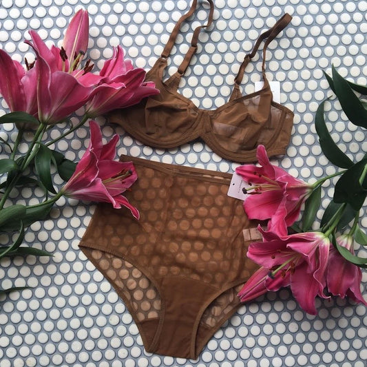 Ownbrown: Underwire Mesh Bra - Bintu