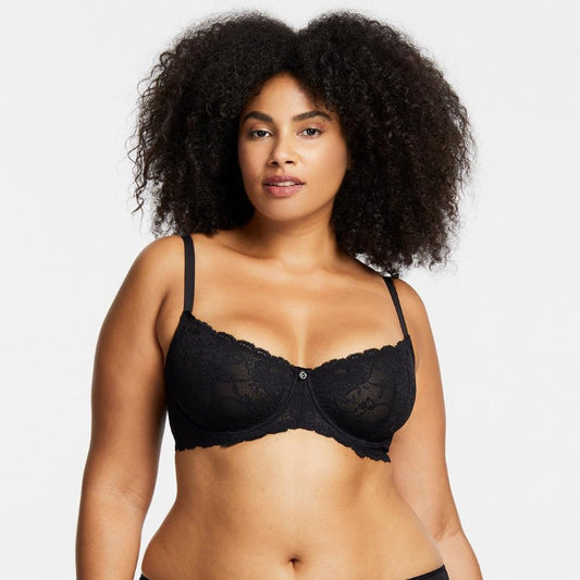 Montelle: Flirt Demi Lace Bra - Black