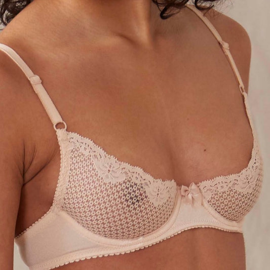 Duet By Timpa: Lace Demi Bra - Beige