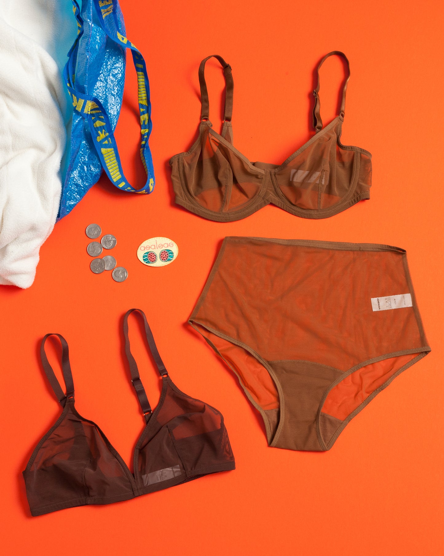 Ownbrown: Underwire Mesh Bra - Bintu