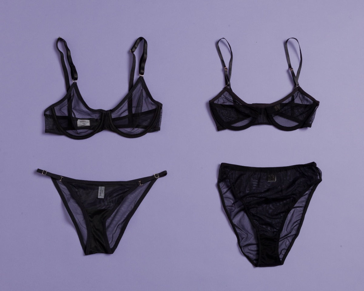 Only Hearts: Whisper Underwire Bra - Black