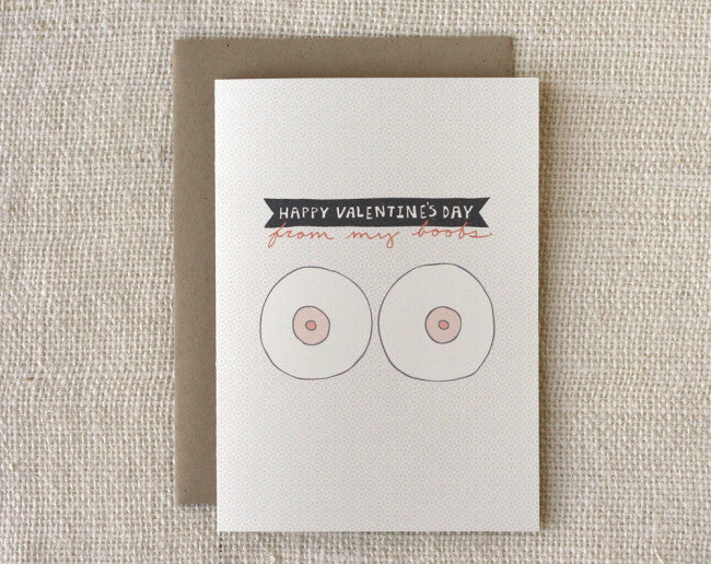 V Day Boobs Card
