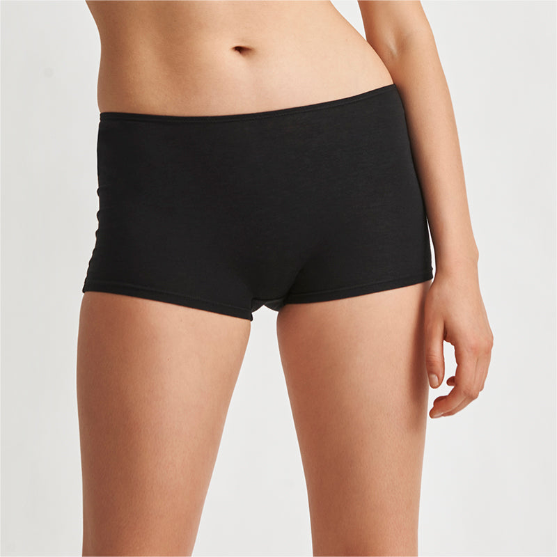 Skin: Gayle Organic Cotton Boyshort - Black