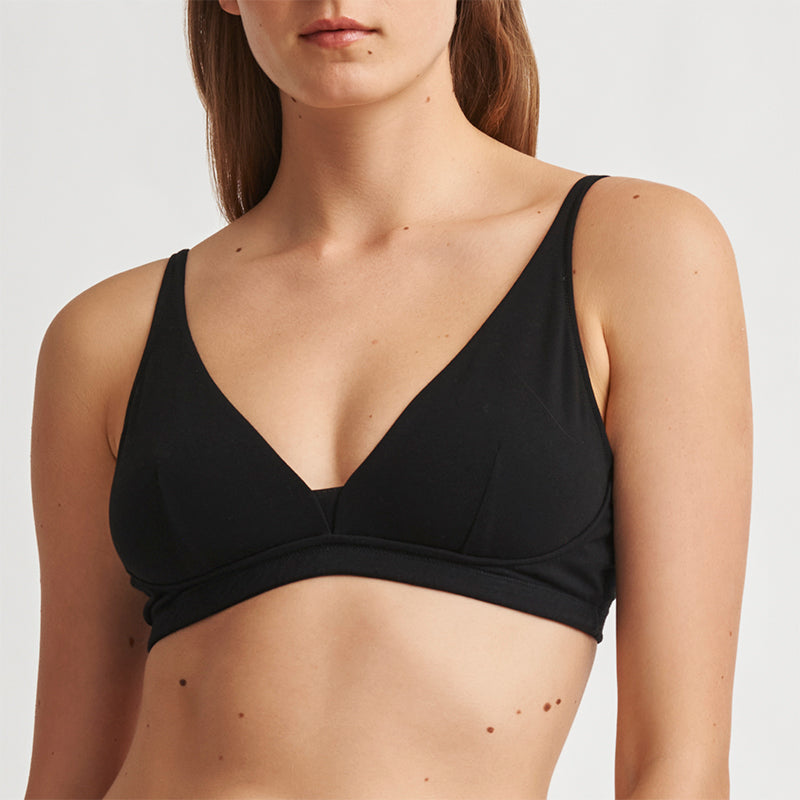 Skin: Gracelynne Cotton Bralette - Black