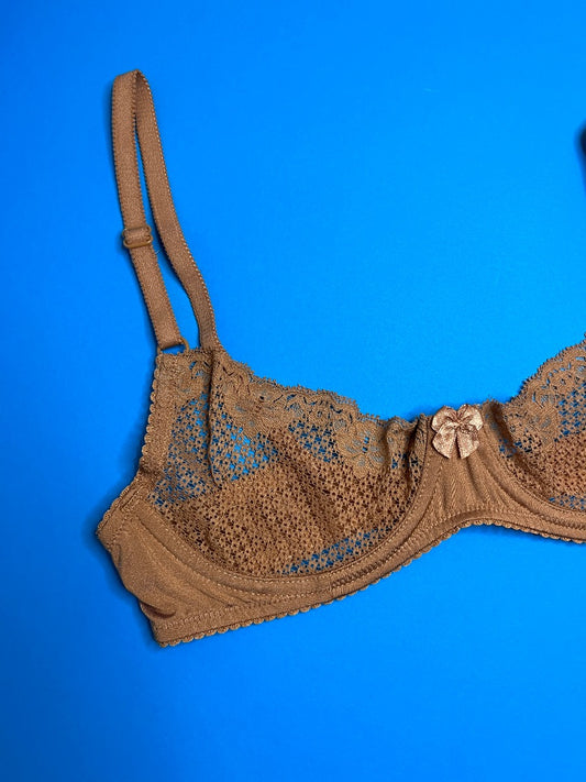 Duet by Timpa: Lace Demi Bra - Caramel