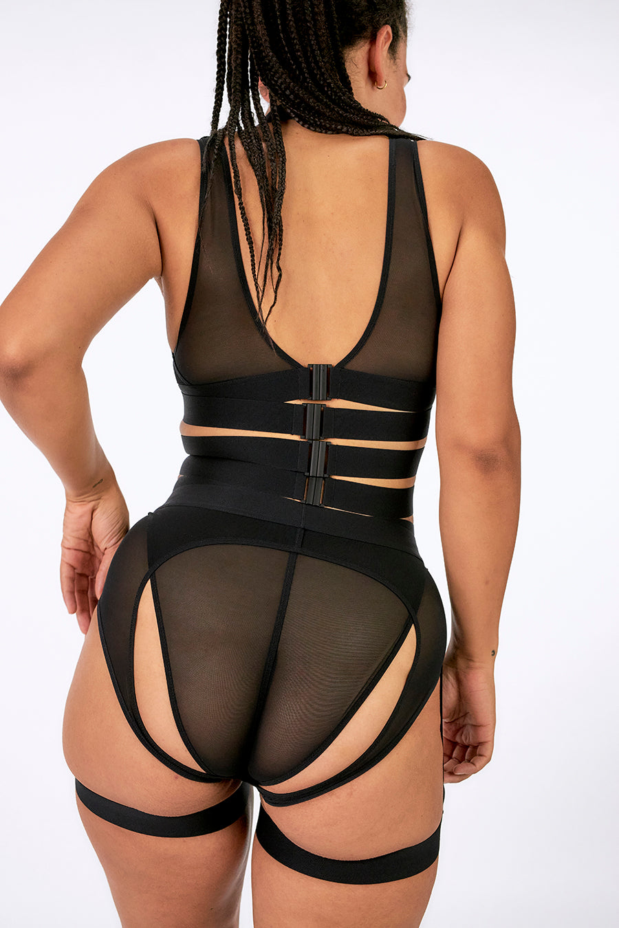 La Fille d'O: Pour Jouer Suspender - Black