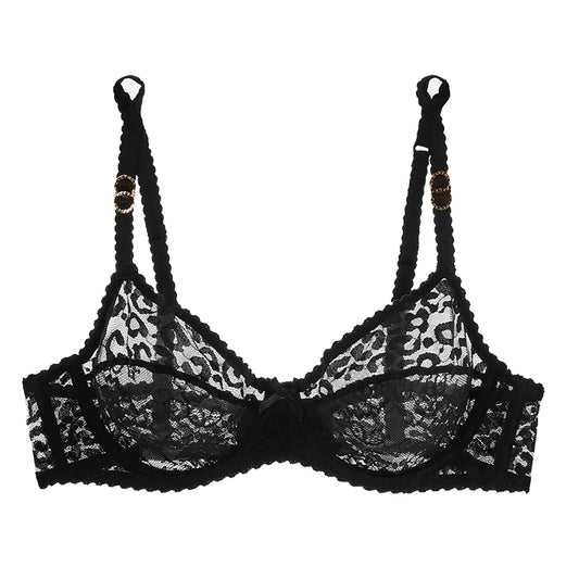 Stella McCartney: Ruby Roaring Leopard Lace Underwire Bra - 32E