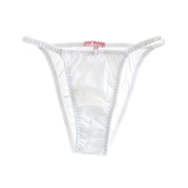 Hello Beautiful: Romance String Panty - White