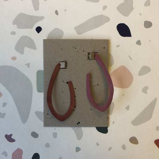 Sibilia: Flat Drop Large Earring - Sienna