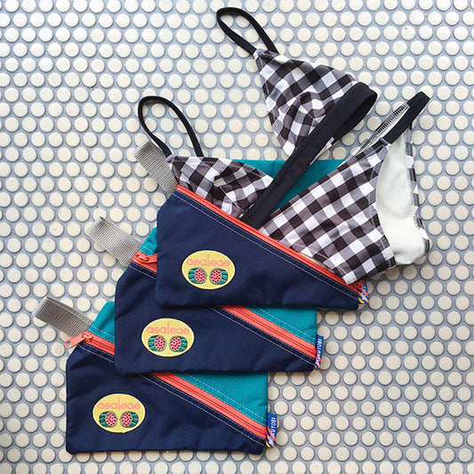 Azaleas: Diagonal Zip Swim Bag with Custom Watermelon Patch