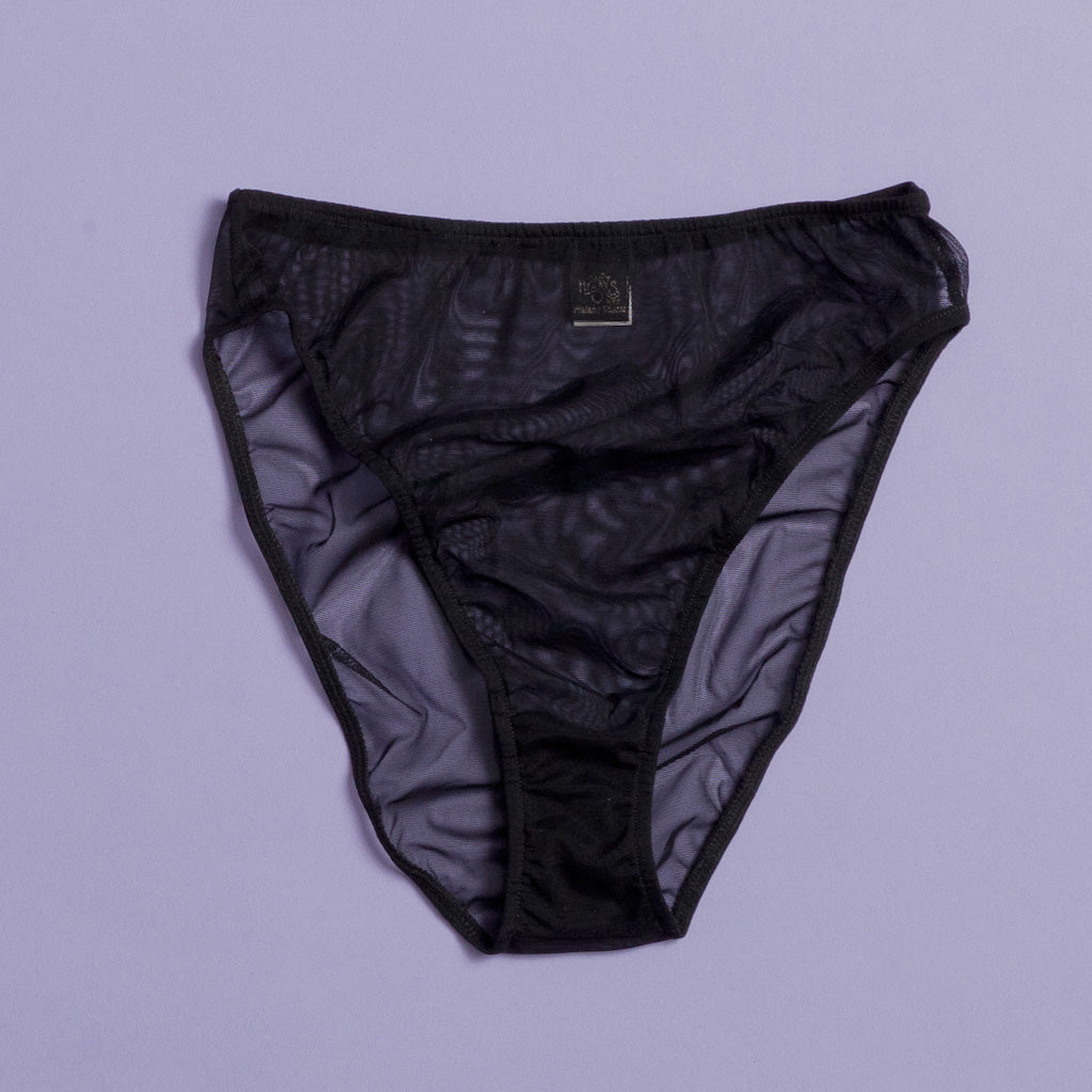 Only Hearts: Whisper High Cut Brief - Black