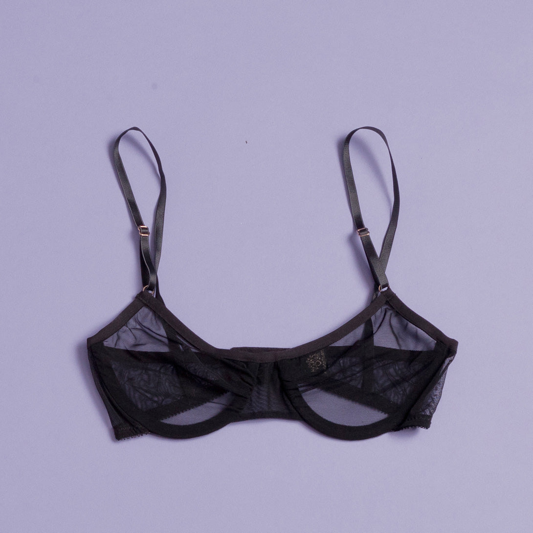 Only Hearts: Whisper Underwire Bra - Black