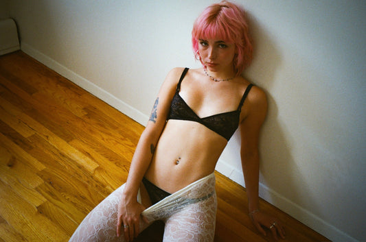 Yasmine Eslami: Alice Lace Soft Bra - Black