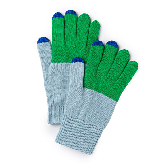Verloop: Colorblock Touchscreen Gloves - Kelly Stone Blue