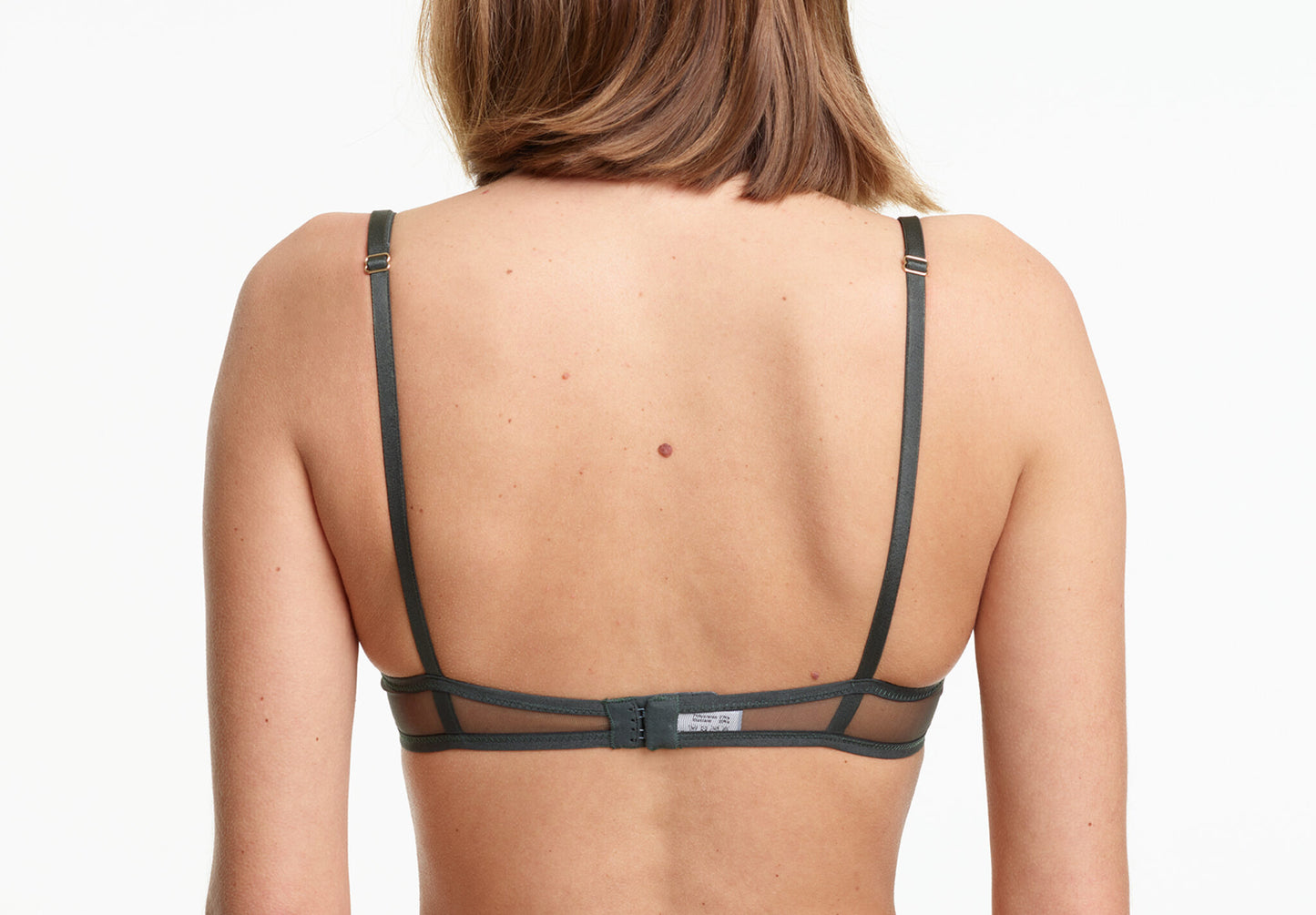 Yasmine Eslami: Jeanne Mesh Underwire Bra - Black Forest