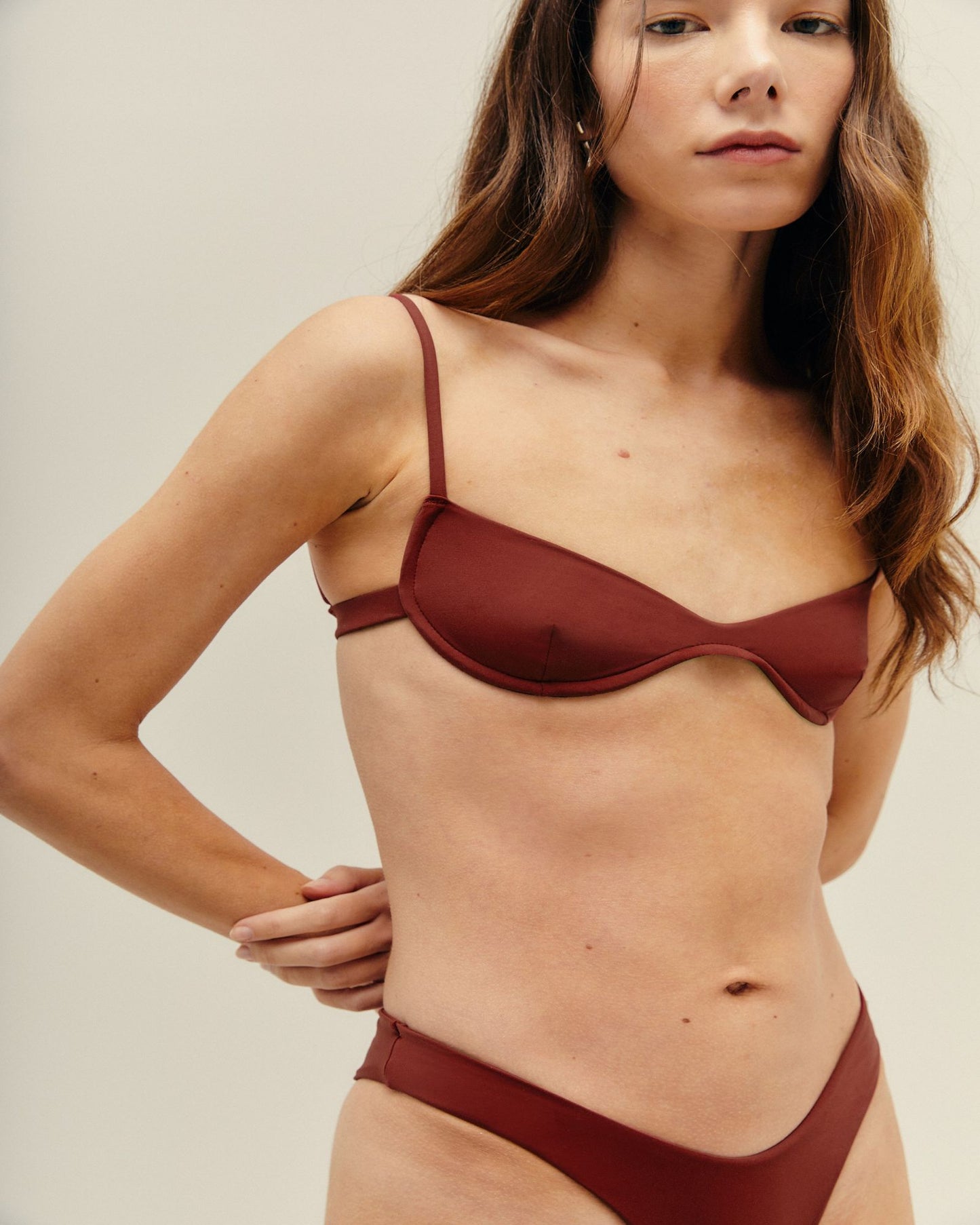 Haight: Lana Uniwire Bikini Top - Marsala