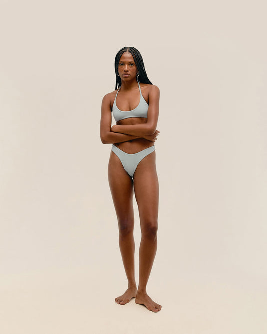 Haight: Duda Halter Bikini Top - Bardi Blue