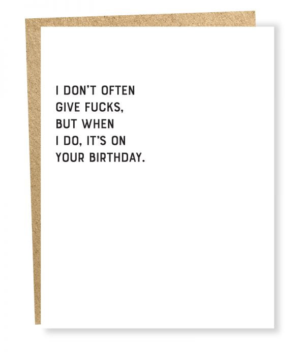 Sapling Press: Give Fucks Card