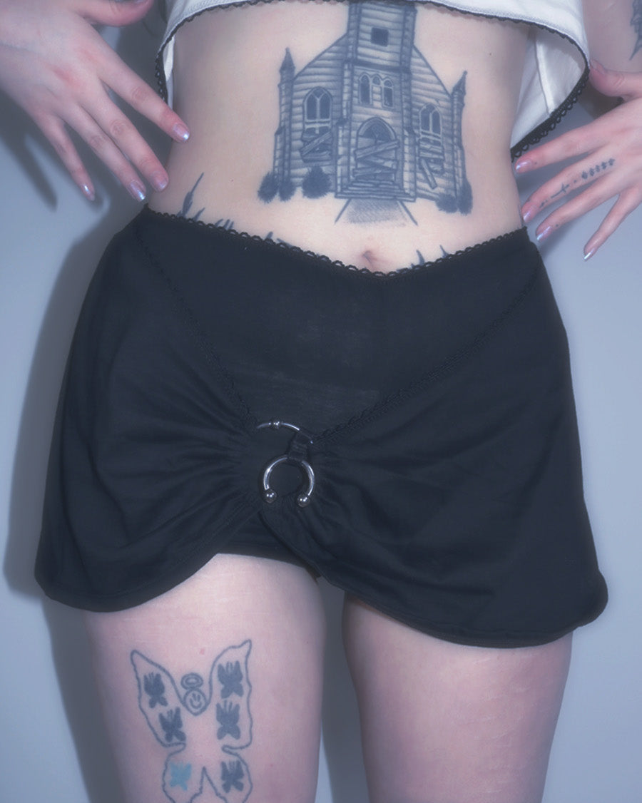 The End: 2 Become 1 Mini Skort - Black