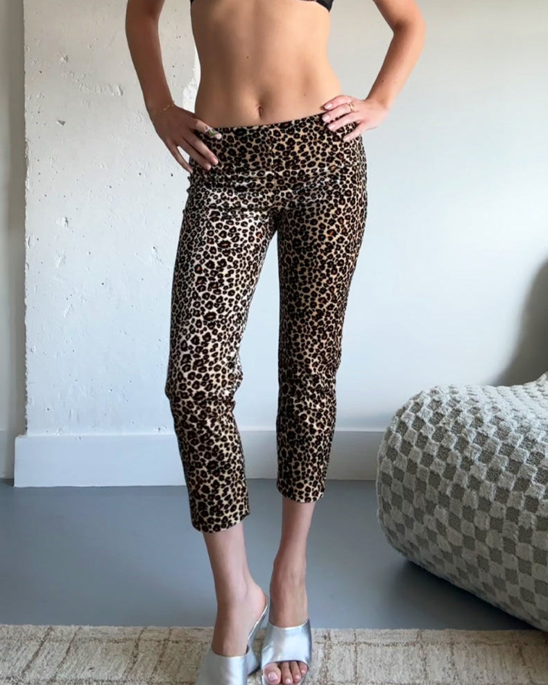 Only Hearts: Cat Nap Capri Pants - Leopard