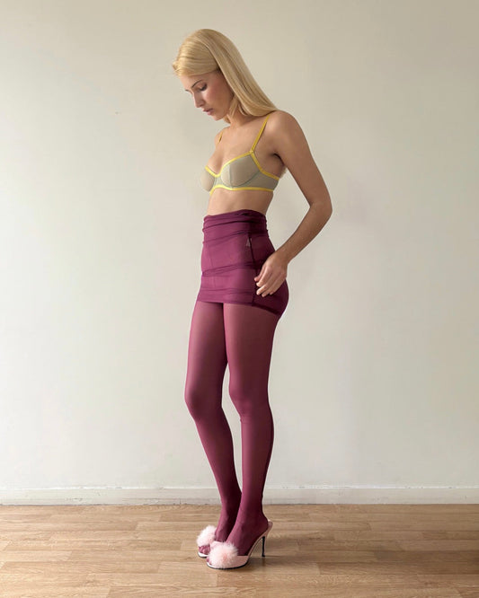 Leonie Mauchant: Skirted Tights - Purple