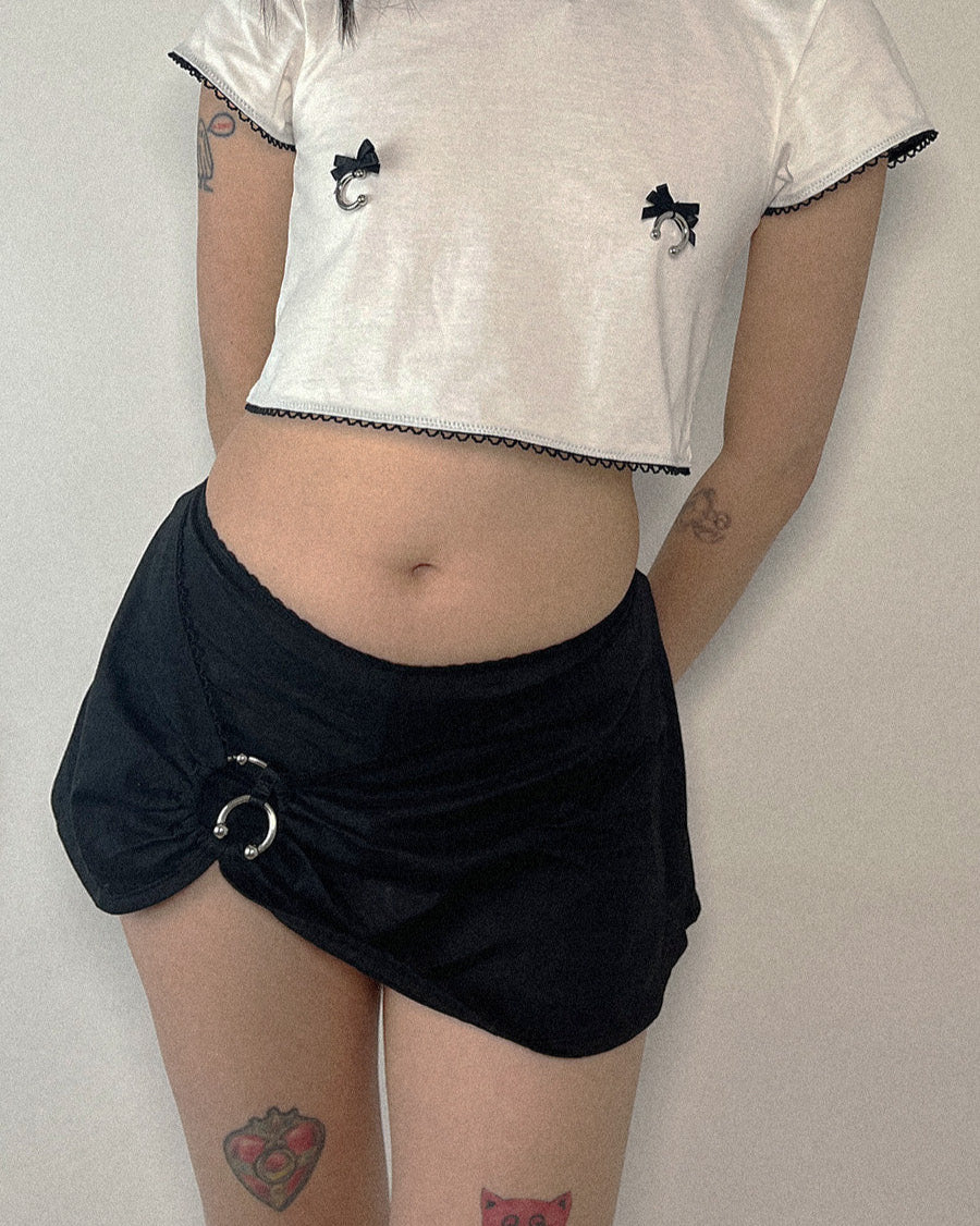 The End: 2 Become 1 Mini Skort - Black