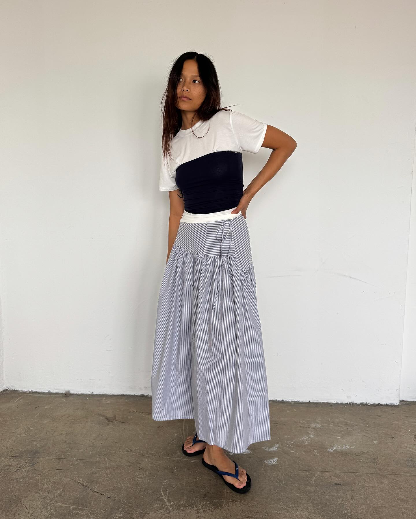 Kye Intimates: Recline Bamboo Strapless Tube Top - Navy