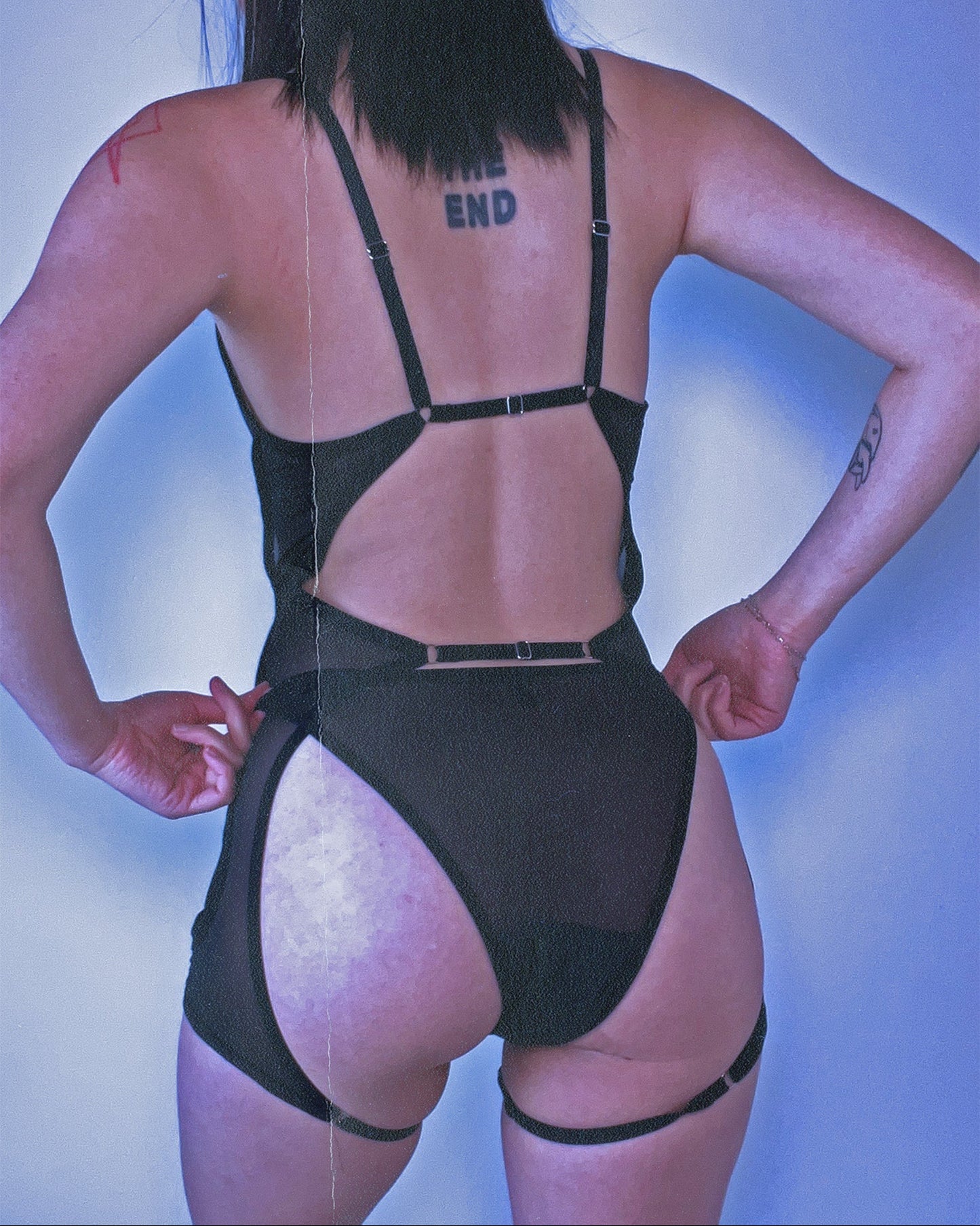 The End: Traveling Cutout Bodysuit - Black