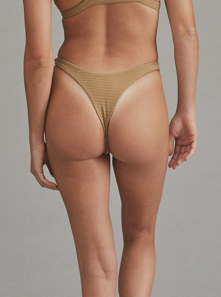 Acacia: Oslo Thong Bikini Bottom - Pebble