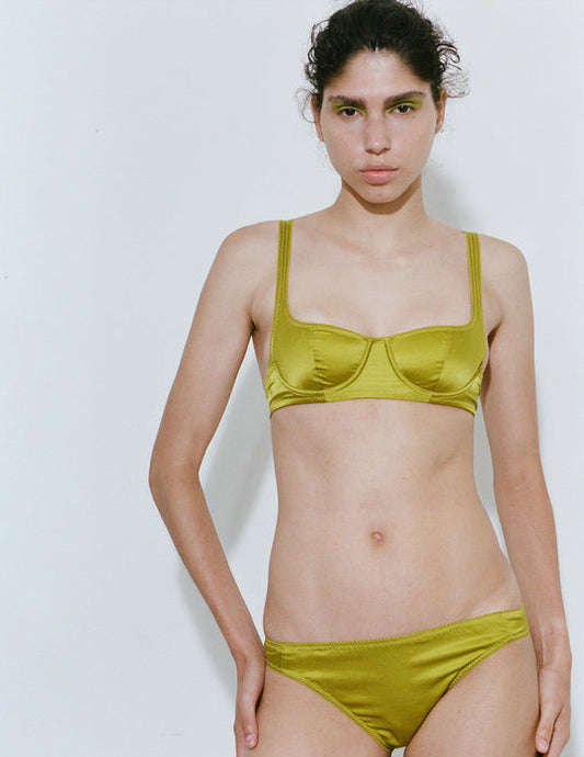 Araks: Gita Silk Underwire Bra - Chartreuse