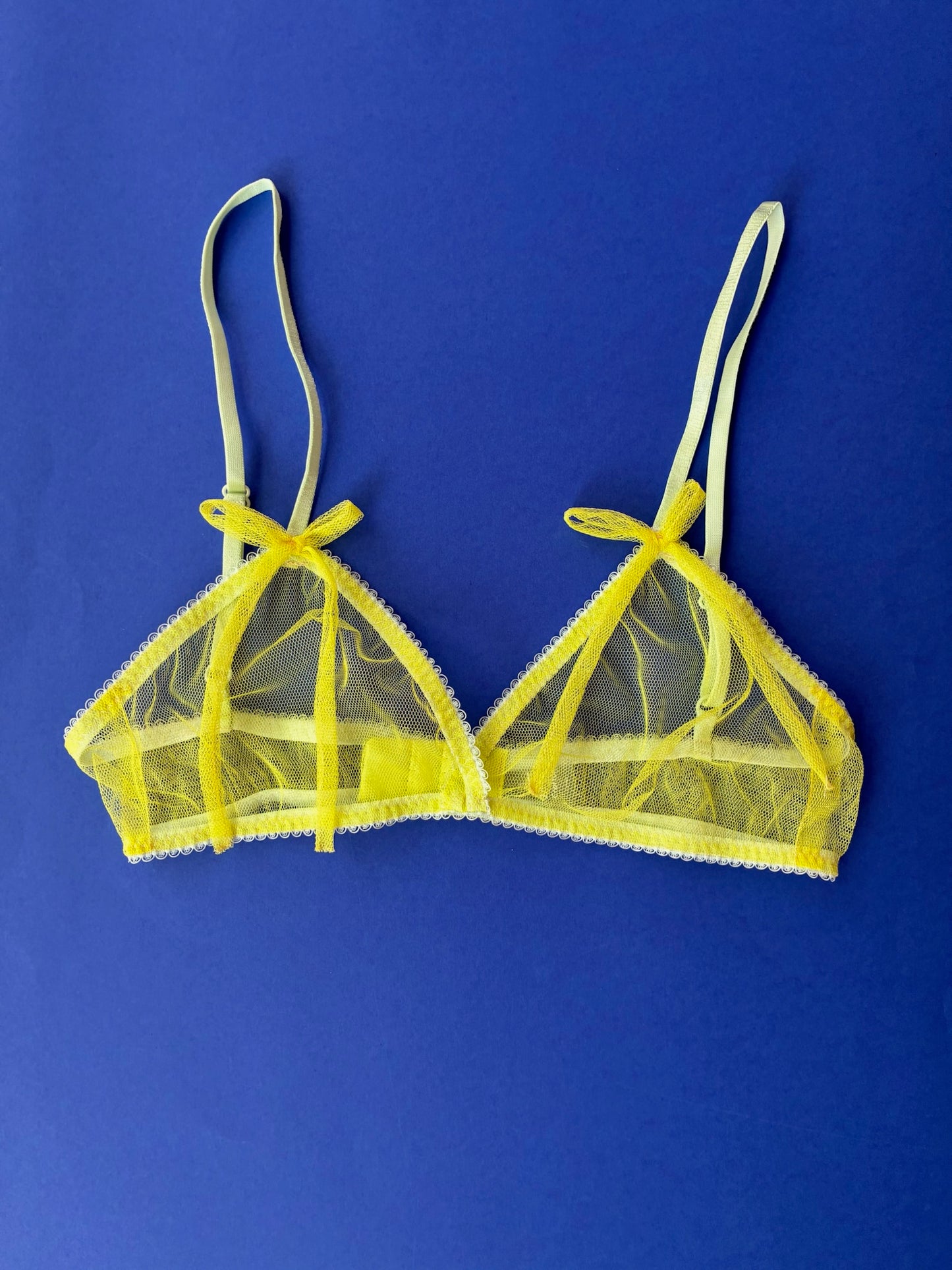 Miss Crofton: I'm Yours Mesh Bralette - Lemon