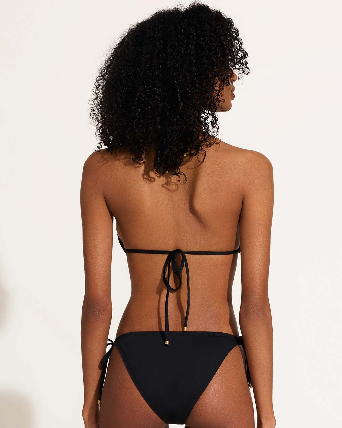 Vitamin A: Gia Padded Triangle Bikini Top - Black