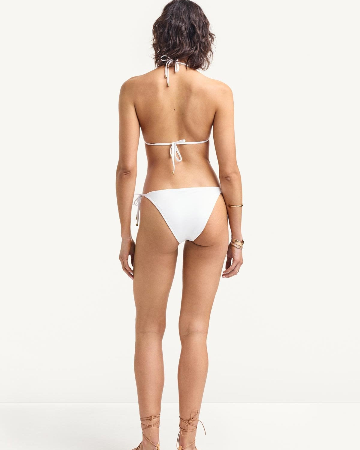 Vitamin A: Gia Padded Triangle Bikini Top - White