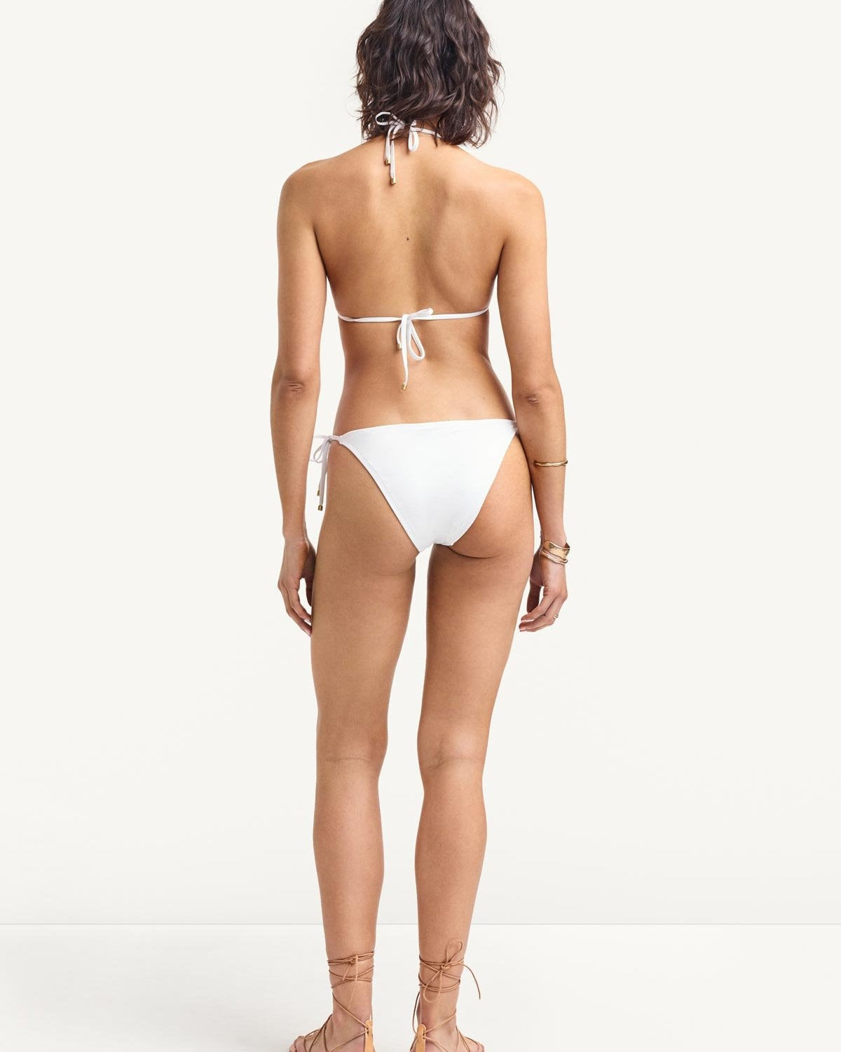 Vitamin A: Elle Tie Side Bikini Bottom - White
