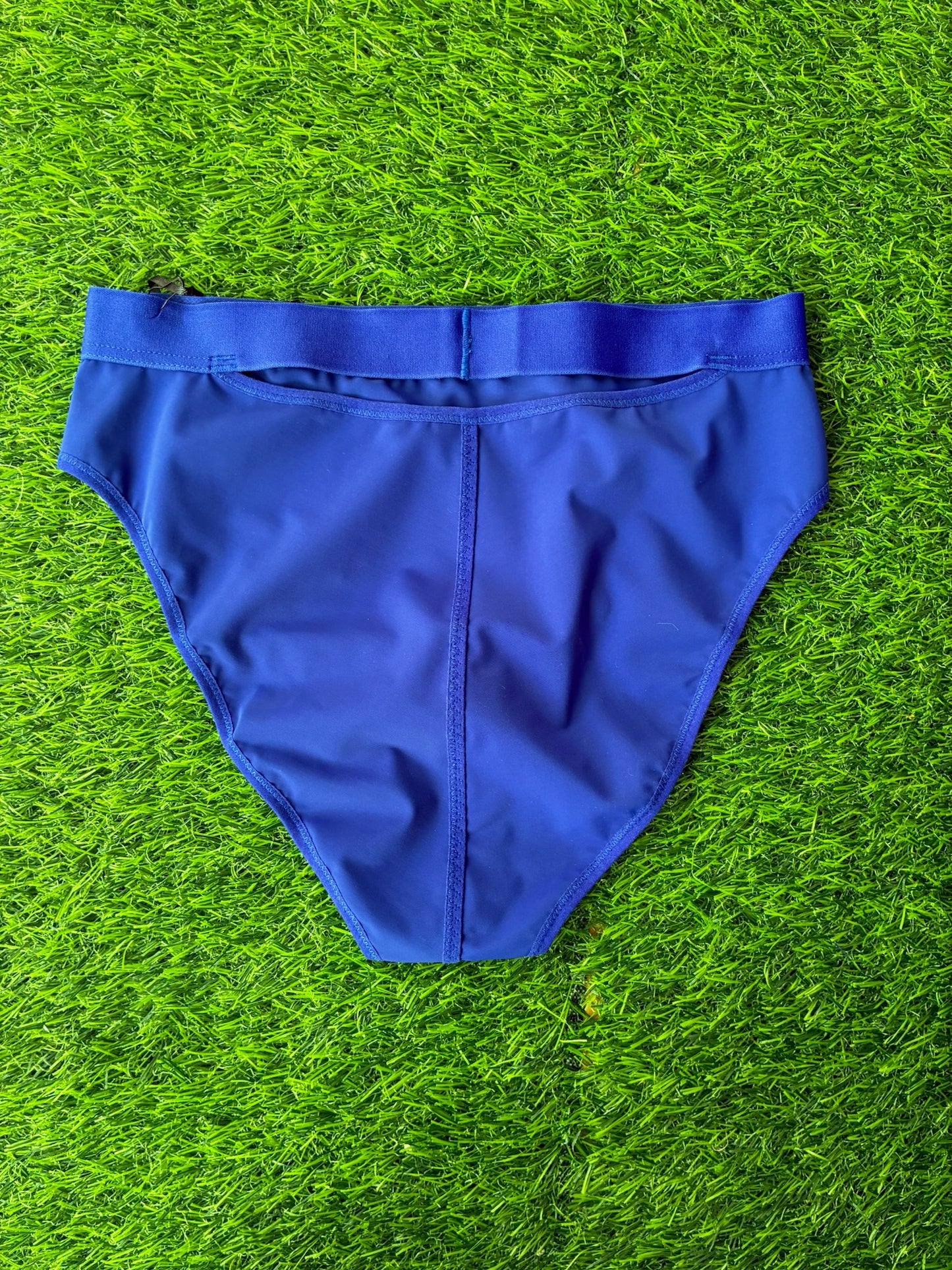 La Fille d'O: Cherry High-Waisted Bikini Bottom - Bic Blue