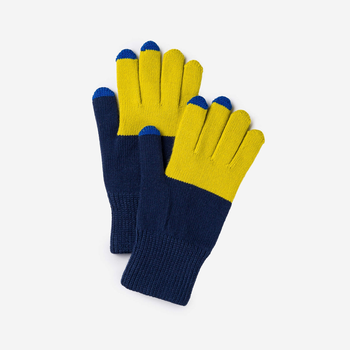 Verloop: Colorblock Touchscreen Gloves - Golden Olive Navy