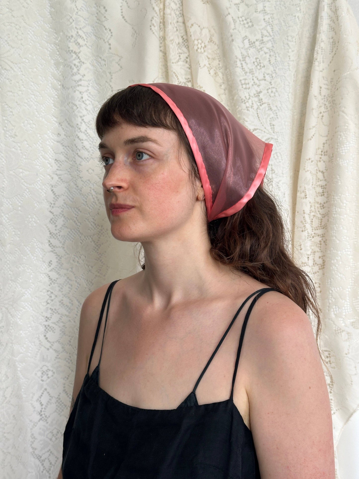 Room Shop: Frankie Sheer Headscarf - Peach