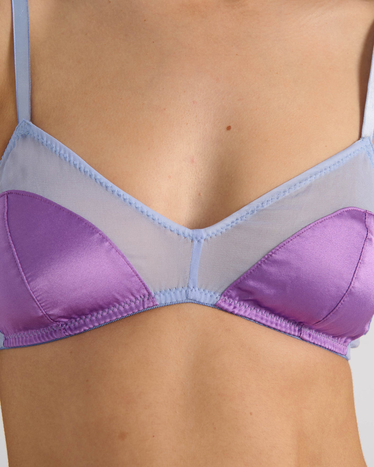 Araks: Beatrice Silk Wireless Bralette - Viola