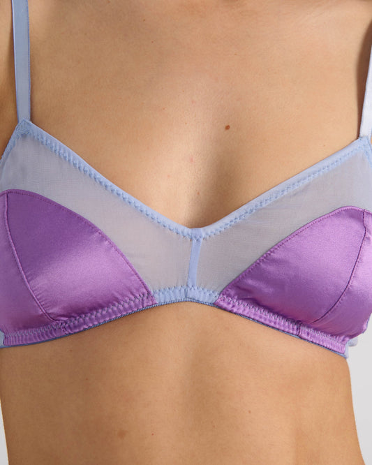 Araks: Beatrice Silk Wireless Bralette - Viola