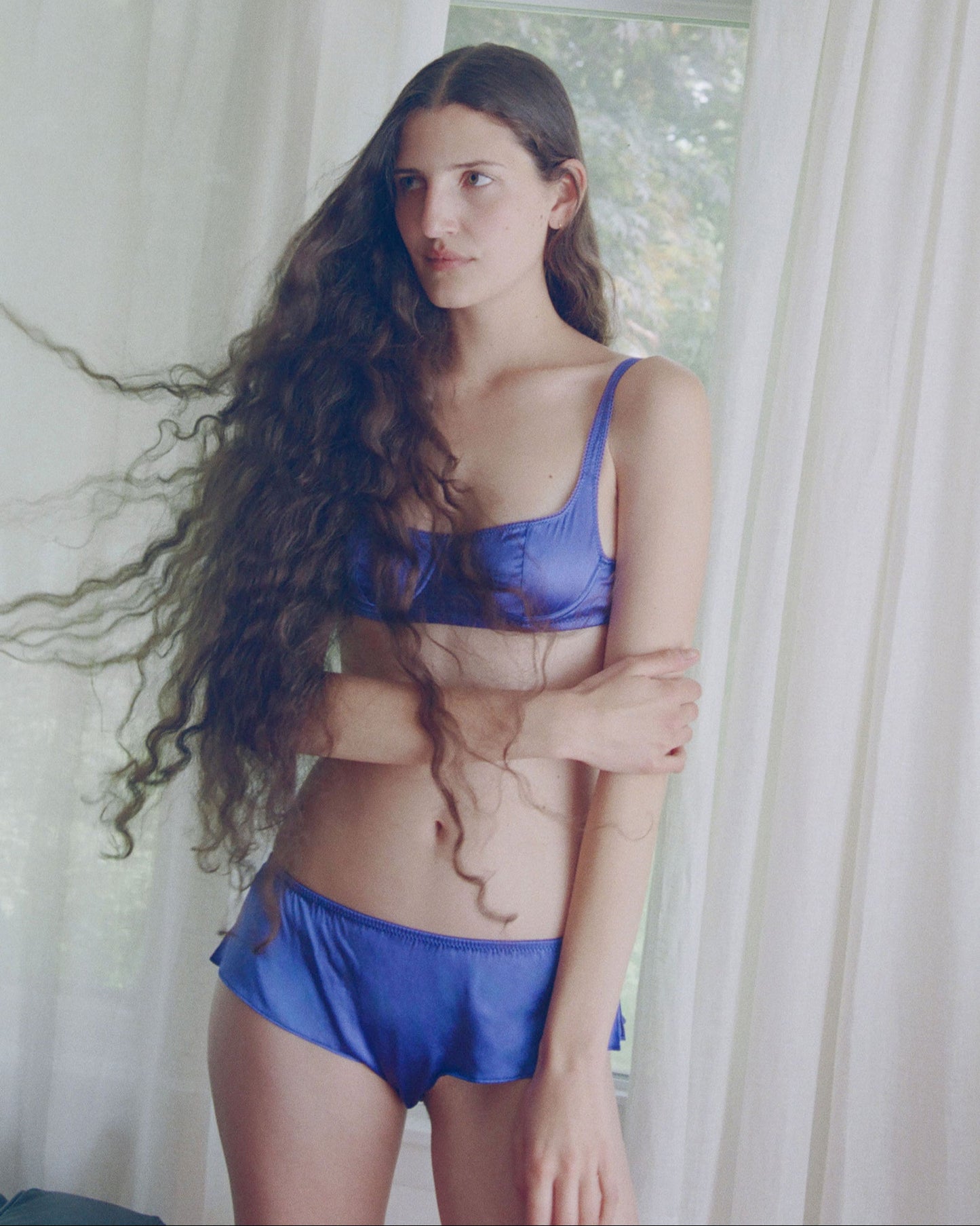 Araks: Gita Silk Underwire Bra - Tanzanite