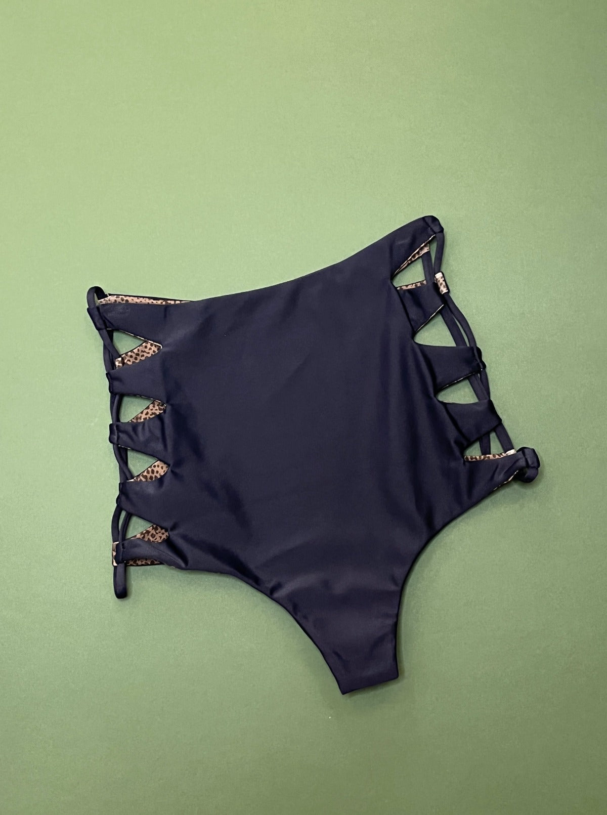 Acacia: Queens High-Waisted Bikini Bottom - Licorice