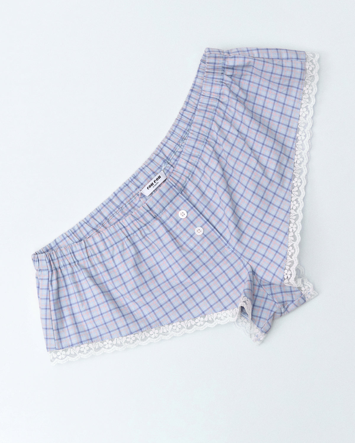 Cou Cou Intimates: The Boxette Bottoms - Blue Check