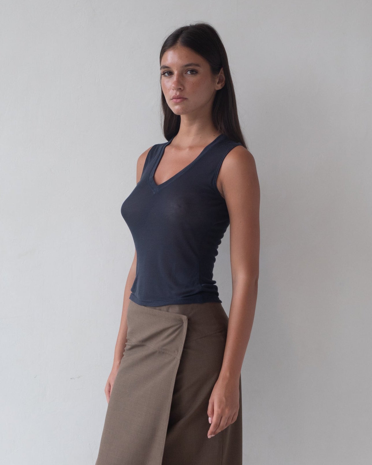 Belle Anna: Morning Top - Navy