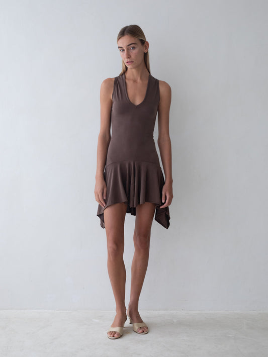 Belle Anna: Park Dress - Brown