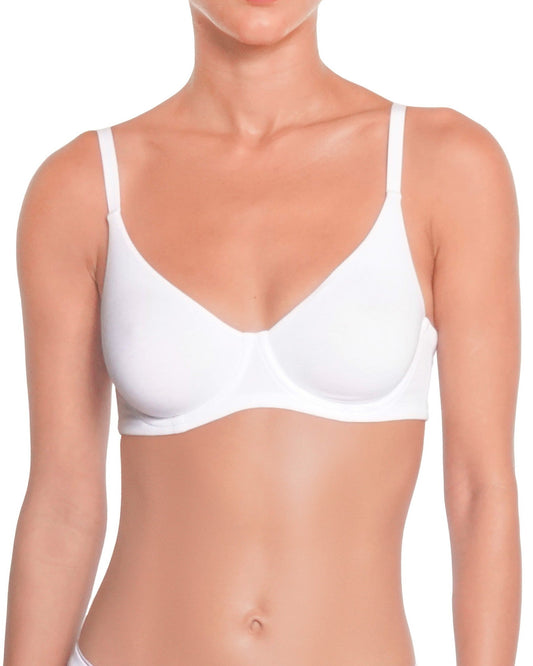 Huit: Biotiful Organic Cotton Underwire Bra - White
