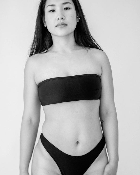 Calomel: Simi Strapless Bandeau Bralette - Black