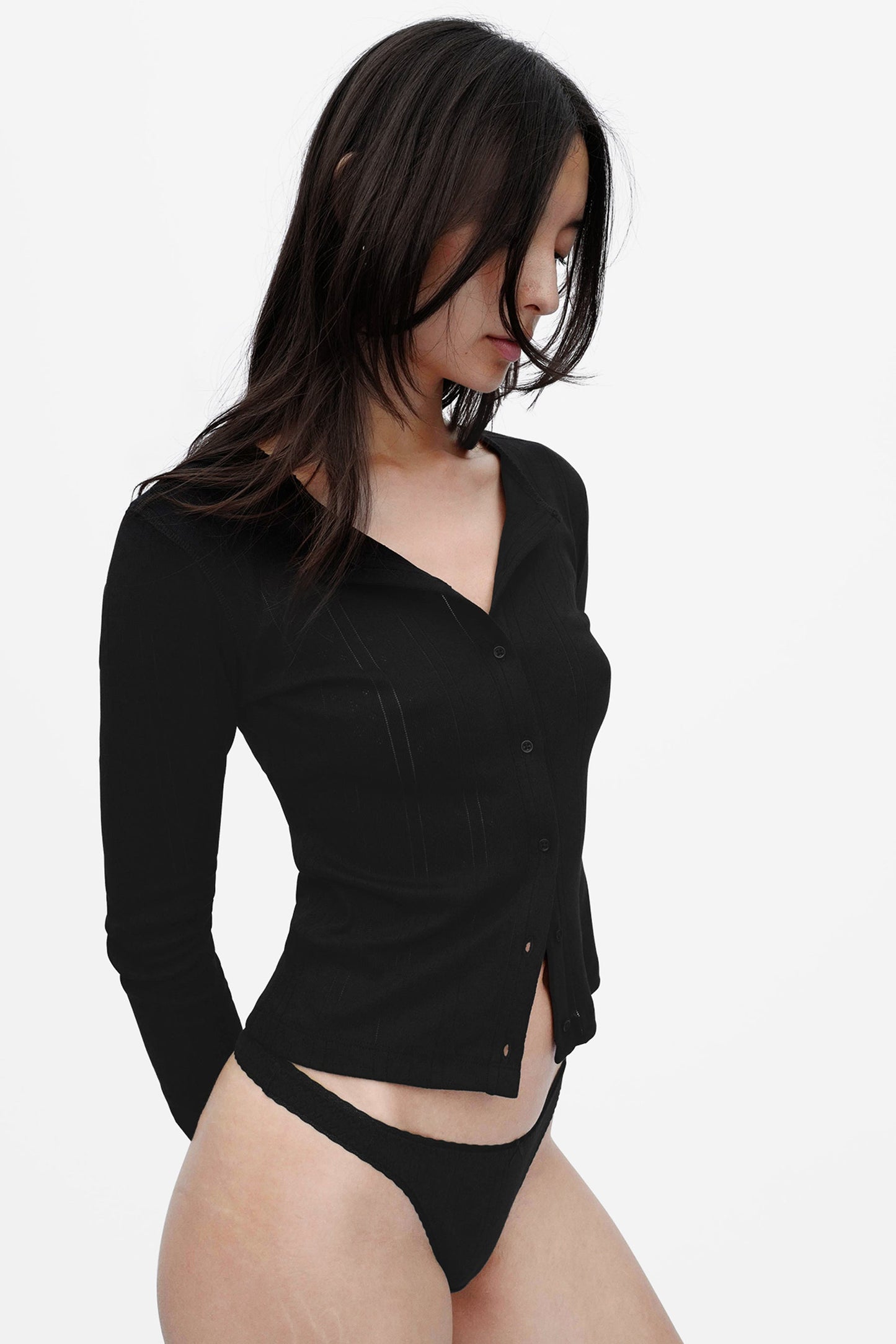 Cou Cou Intimates: The Cardigan - Black