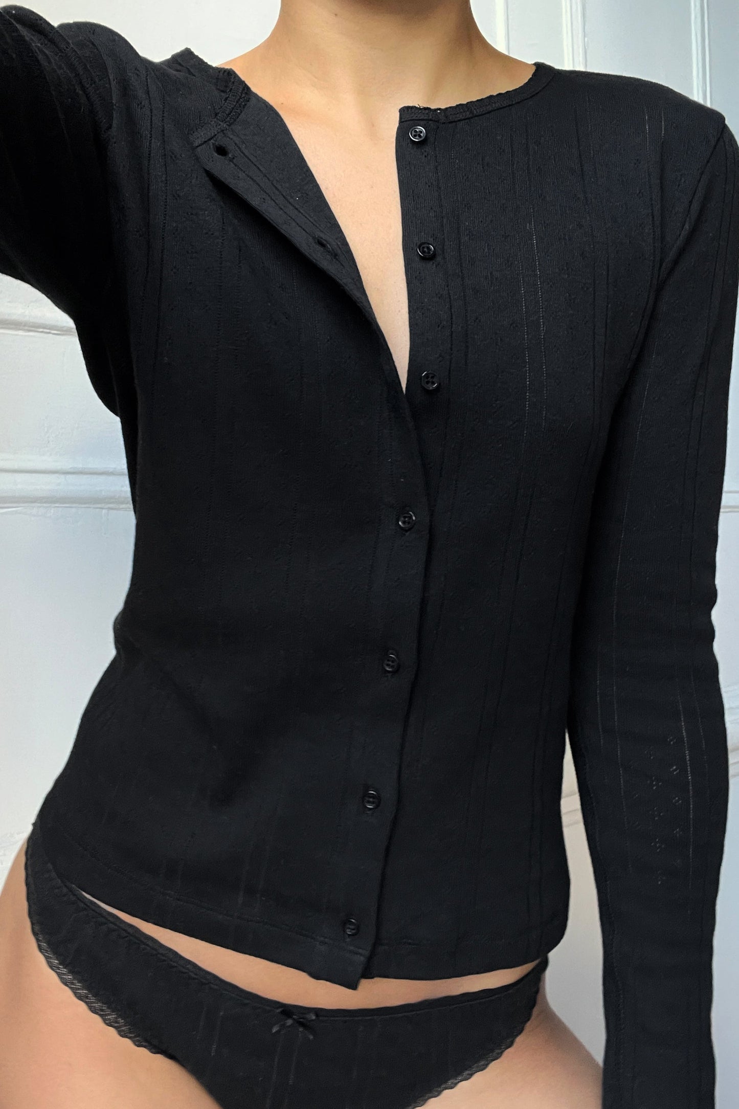 Cou Cou Intimates: The Cardigan - Black