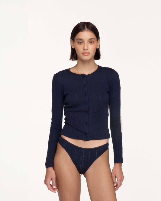 Cou Cou Intimates: The Cardigan - Navy